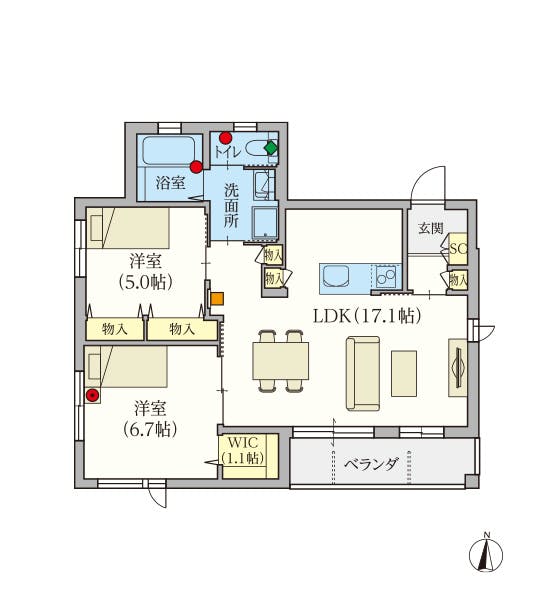 ヘーベルVillage西永福 間取図