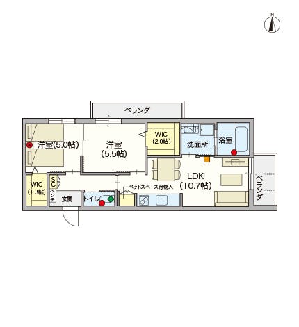 ヘーベルVillage新江古田 間取図