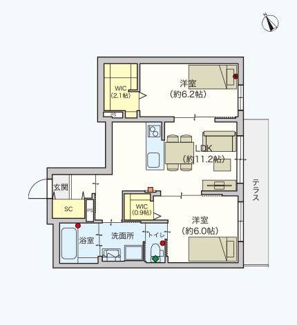 ヘーベルVillage綱島〈西棟〉 間取図