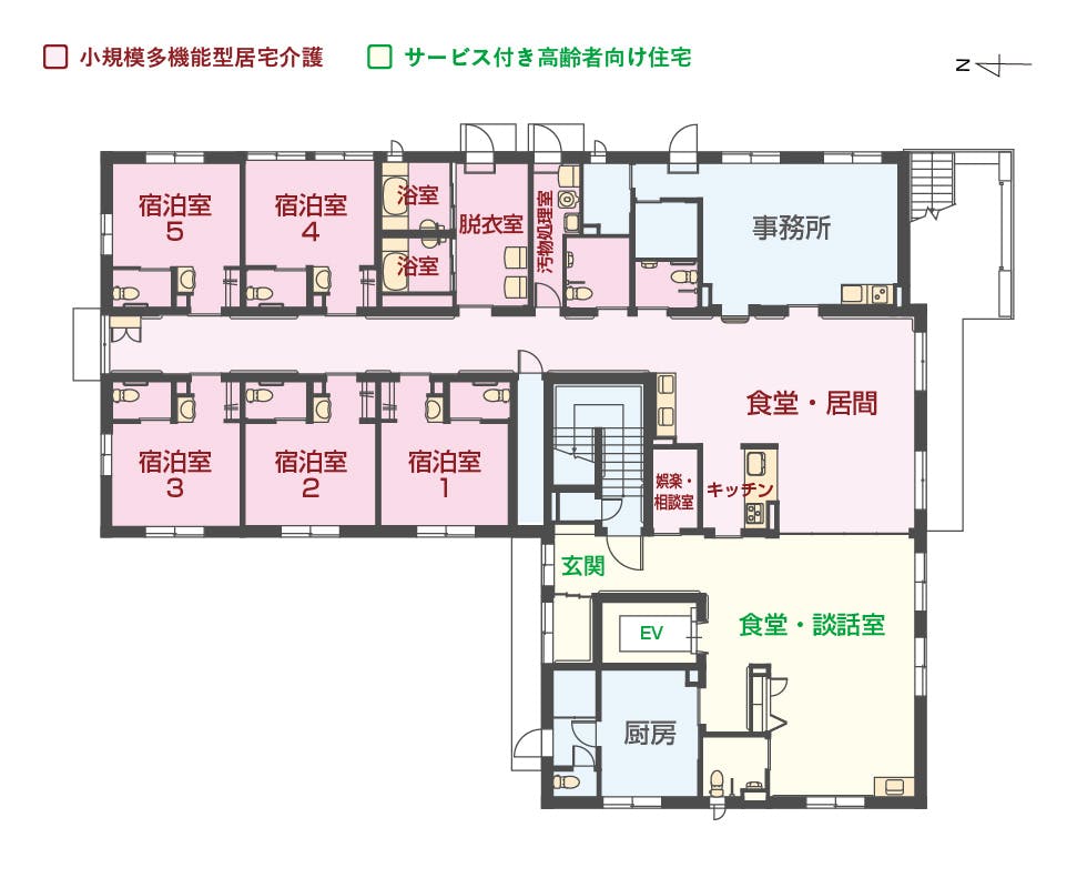 エイジフリーハウス京都桂川 間取図