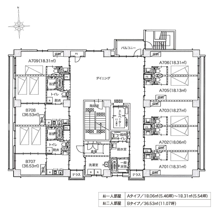 アルファリビング岡山西川緑道公園 間取図