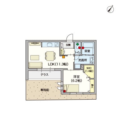 ヘーベルVillage元住吉Ⅱ 間取図