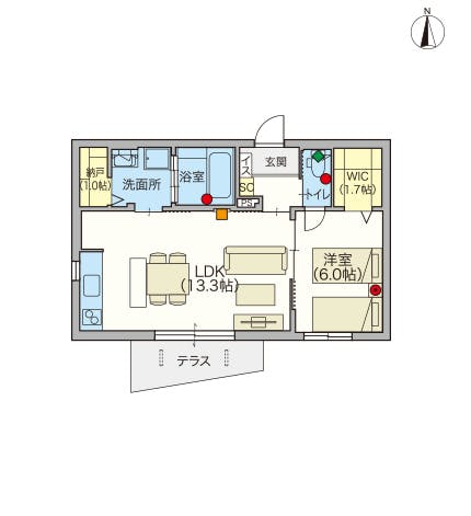 ヘーベルVillage池上　yzikegami(ワイズイケガミ) 間取図