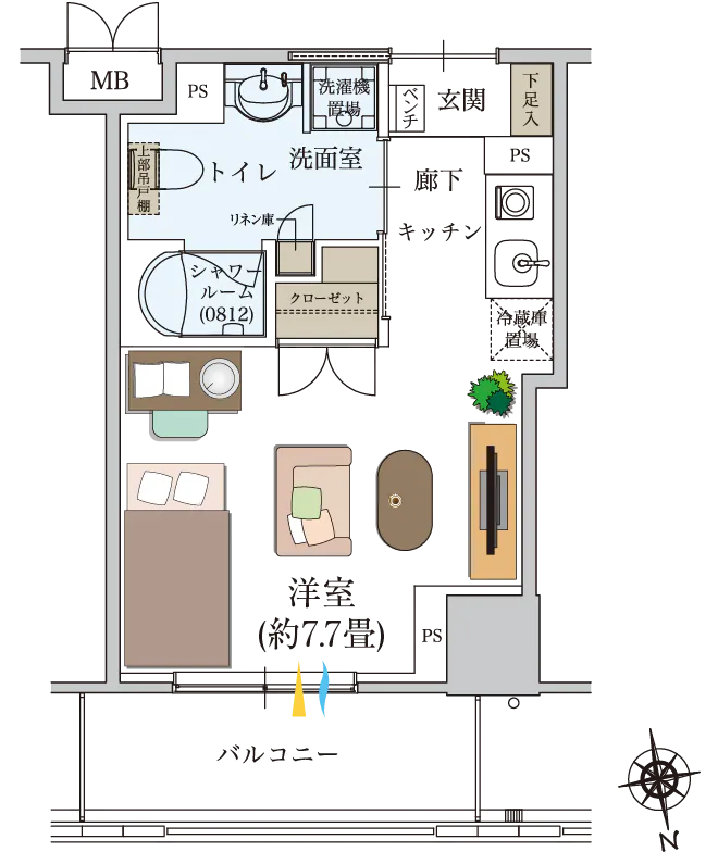 オウカス船橋 間取図