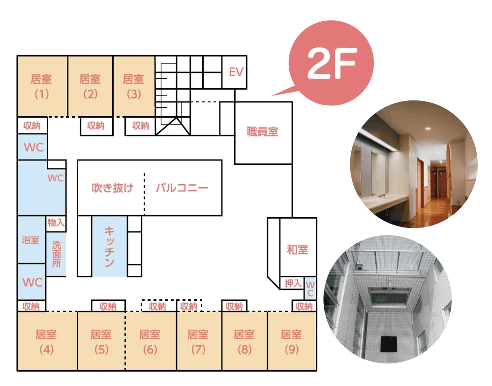 グループホームらいふ敬愛 間取図