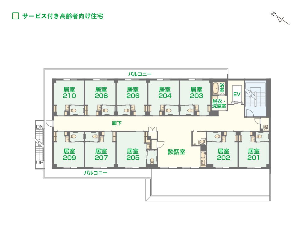 エイジフリーハウス尼崎下坂部 間取図