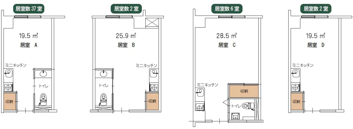 介護付有料老人ホームチエロ 間取図