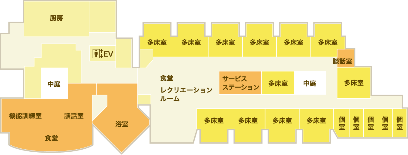 介護老人保健施設大地 間取図