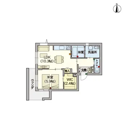ヘーベルVillage熊野前 間取図