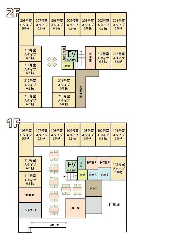 いろどりの家おおつ 間取図