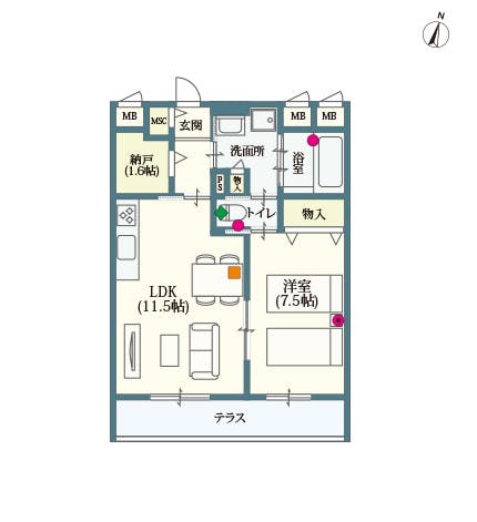 ヘーベルVillage元住吉 間取図