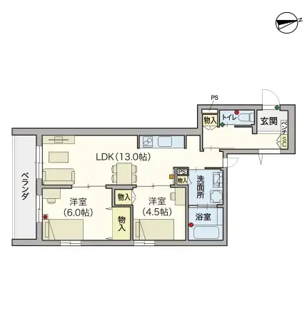 ヘーベルVillageときわ台 間取図