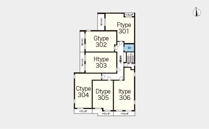 ヘーベルVillage狛江 間取図