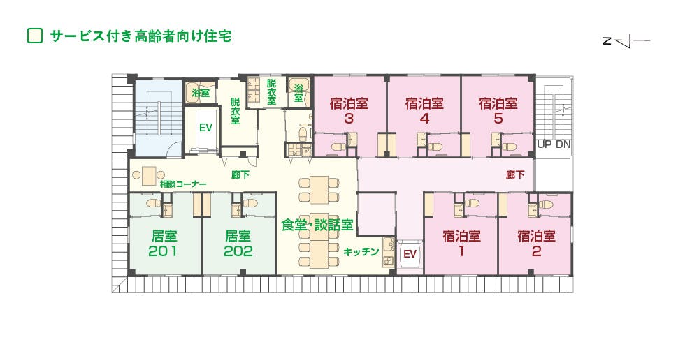 エイジフリーハウス京都四条大宮 間取図