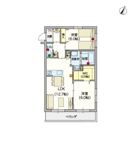 ヘーベルVillage小岩 間取図