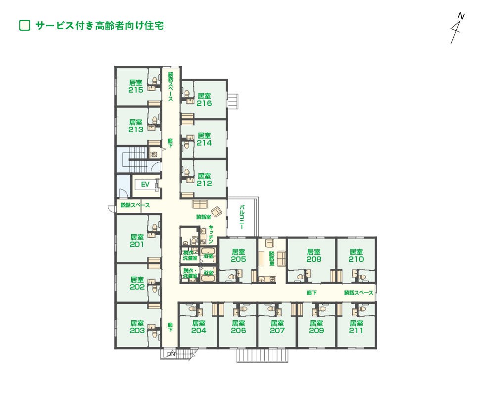 エイジフリーハウス名古屋上社 間取図
