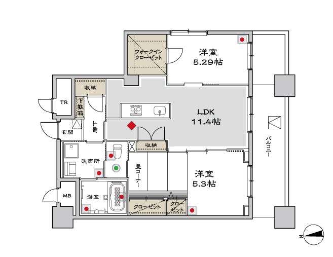 マストクレリアン神楽坂 間取図