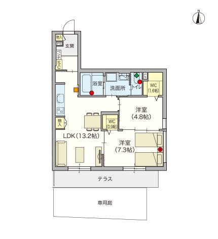 ヘーベルVillage祖師谷一丁目 間取図