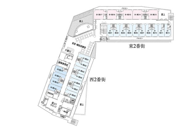 フェリエ ドゥ 稲田堤 間取図