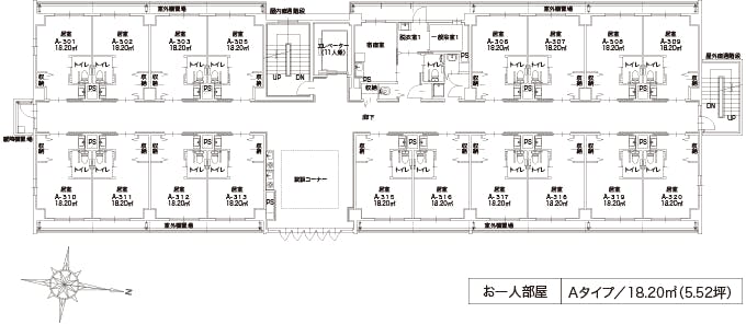 アルファリビング松山よつば循環器クリニック前 間取図