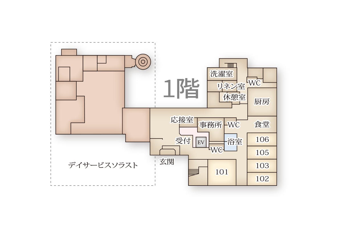 介護付有料老人ホーム ソラストさいたま中央 間取図