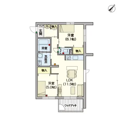 ヘーベルVillageつつじヶ丘 間取図