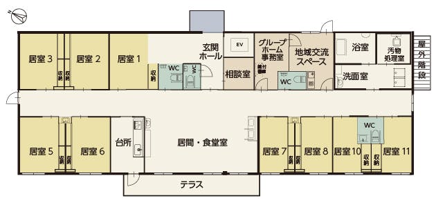 ツクイさいたま見沼グループホーム 間取図