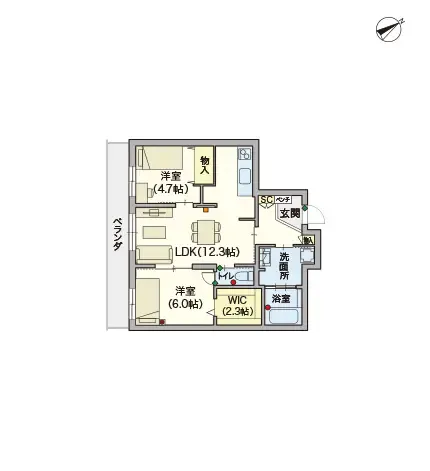 ヘーベルVillage本蓮沼 間取図