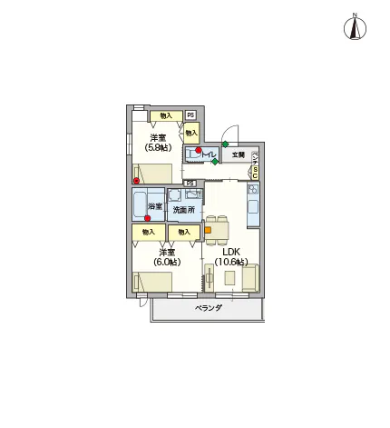ヘーベルVillage武蔵境Ⅱ 間取図