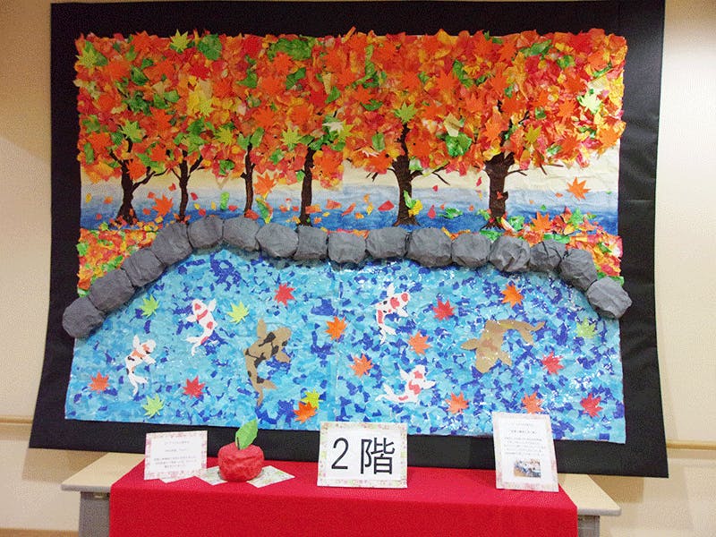 介護老人保健施設グリーンビレッジ朝霞台 室内飾り作り