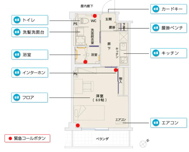 ライフサポートレジデンスゆらら船堀 間取図