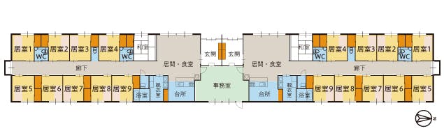 ツクイ石巻大街道グループホーム 間取図