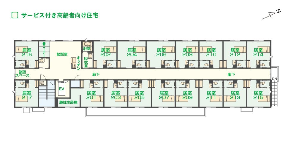 エイジフリーハウス船橋夏見 間取図