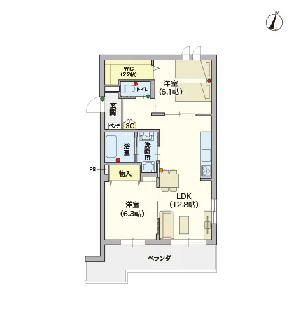 ヘーベルVillage 湘南台4丁目 間取図