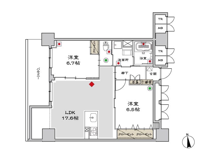 マストクレリアン神楽坂 間取図