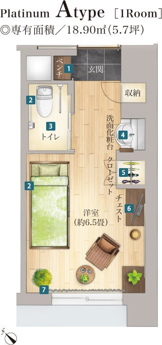 ウエリスオリーブ鵠沼松が岡 間取図