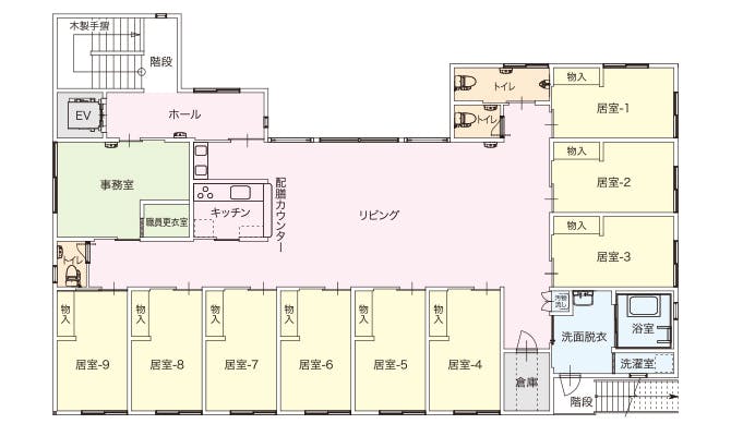 グループホームフレンド東大阪 間取図