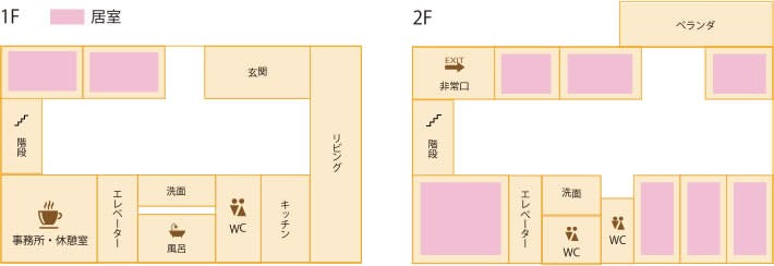 グループホームノーマライ心の花 間取図
