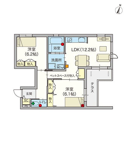 ヘーベルVillage世田谷1丁目 間取図