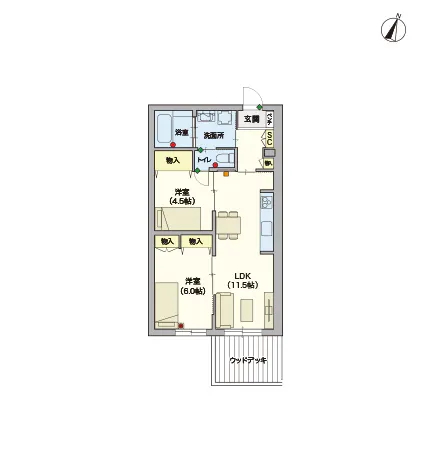 ヘーベルVillage浦和領家 間取図