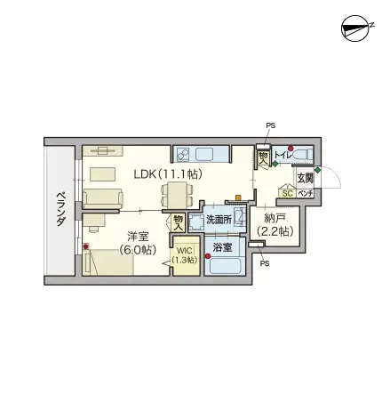 ヘーベルVillageときわ台 間取図
