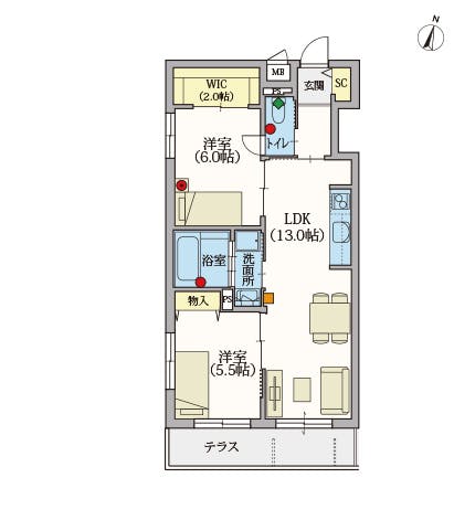 ヘーベルVillage駒沢公園 間取図
