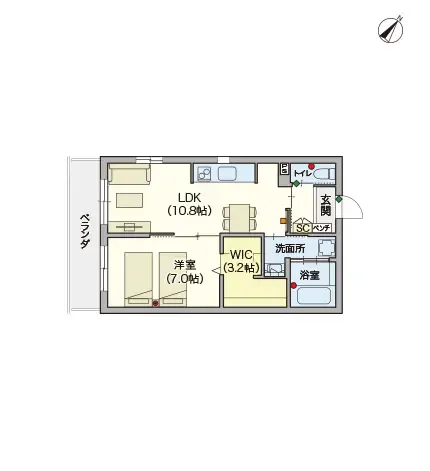 ヘーベルVillageつつじヶ丘 間取図