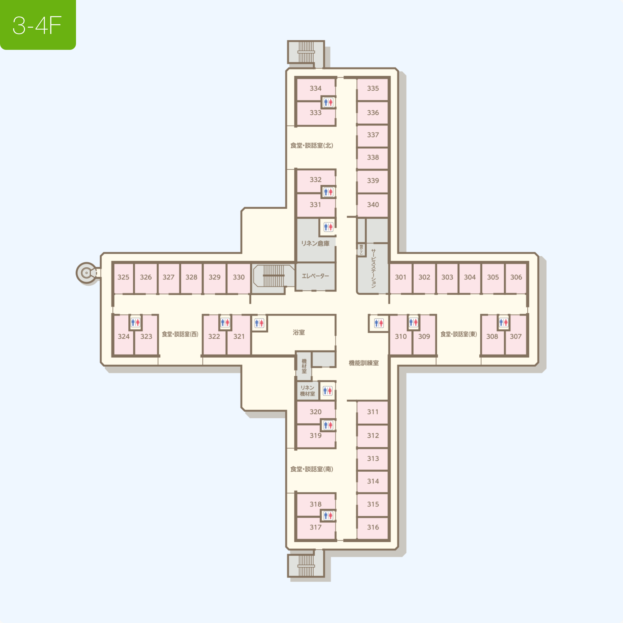 こうのすナーシングホーム共生園 間取図