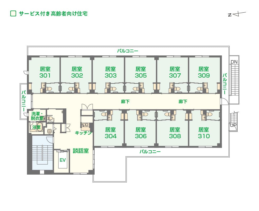 エイジフリーハウス宝塚中山 間取図