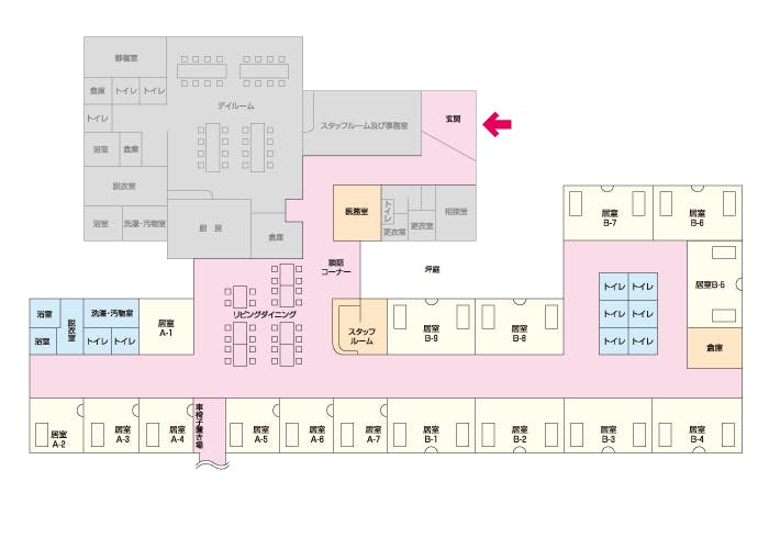 住宅型有料老人ホーム あずまライフライン 間取図