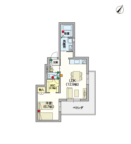 ヘーベルVillage用賀 間取図