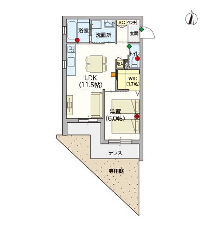 ヘーベルVillage千鳥3丁目 間取図