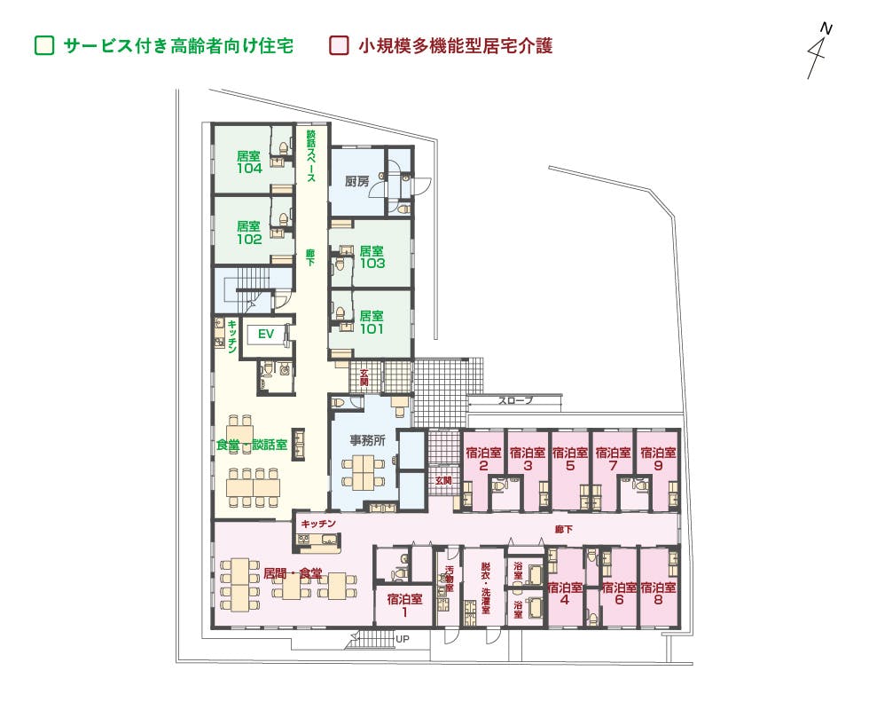 エイジフリーハウス名古屋上社 間取図