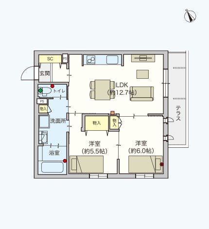 ヘーベルVillage綱島〈西棟〉 間取図